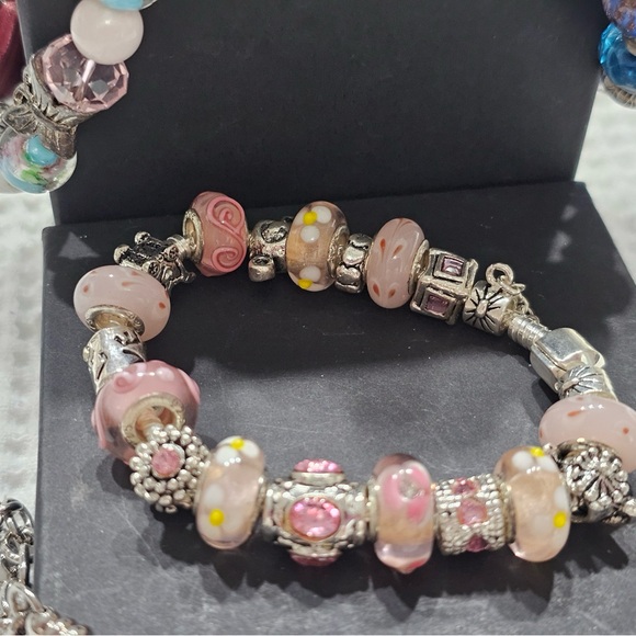 Glass Bead Bracelet Set of Four Bracelets - Picture 7 of 14